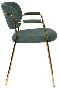 Тъмнозелени трапезни столове в комплект от 2 Jolien - White Label