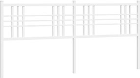 376410 vidaXL Метална резервна табла за легло, бяла, 193 см