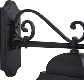 Класически външен стенен фенер черен IP44 - Big