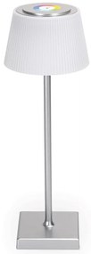 Aigostar - LED RGBW външна заряд. лампа 4W/5V 3600mAh бяла/хром IP54