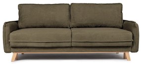 Зелен сгъваем диван от рипсено кадифе 218 cm Tori – Bonami Selection