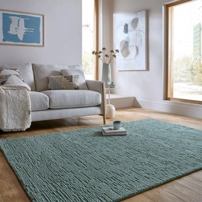 Сиво-син ръчно изработен вълнен килим 160x230 cm Harris Boucle – Flair Rugs