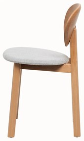 Комплект от 2 букови трапезни стола със сива седалка Milo - Bonami Selection
