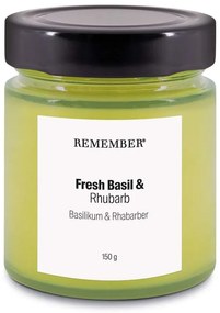 Свещ от соев восък с време на горене 35 h Fresh Basil &amp; Rhubarb – Remember