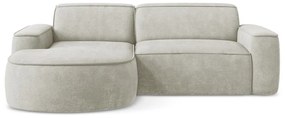 Кремав шенилов ъглов диван (ляв ъгъл) Omao – Makamii