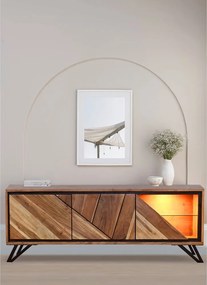 Маса за телевизор от масивна акация в естествен цвят 150x51x40 cm Ambala – Interia Home &amp; Living