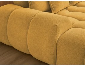 Шенилов сгъваем/с място за съхранение ъглов диван в цвят горчица (десен ъгъл/U форма) Everest – Bobochic Paris