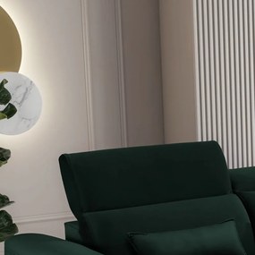 Тъмнозелен кадифен разтегателен ъглов диван с място за съхранение (десен ъгъл) Foble – ELTAP