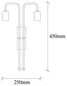 Метална стенна лампа в златисто Opviq lights Pahoma - Opviq lights