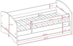 Детско легло Babydreams-Roz-140 x 70