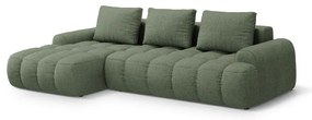Зелен сгъваем/с място за съхранение ъглов диван (ляв ъгъл) Linz – Cosmopolitan Design