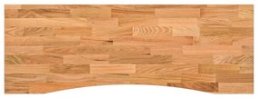 4009025 vidaXL Плот за бюро, светлокафяв, 140x60x2,5см, дъб масив, правоъгълна