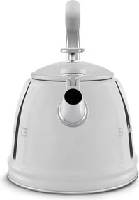 Свирещ чайник Smeg WKF01SS, 2.3 л,Индукция, Ненагряваща се дръжка, Стомана, Сребрист