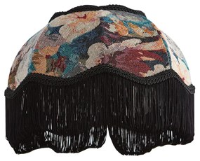 Текстилен абажур с флорален дизайн с бял интериор 31.5/15/14 - Heritage