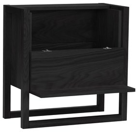 Черна дъбова стойка за вино 59x60 cm NewEst - Woodman