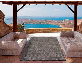 Тъмнокафяв килим за открито Panama, 120 x 170 cm - Universal