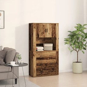 Sonata H Висок шкаф Стара дървесина 80x33x150 см