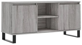 827026 vidaXL ТВ шкаф, сив сонома, 104x35x50 см, инженерно дърво