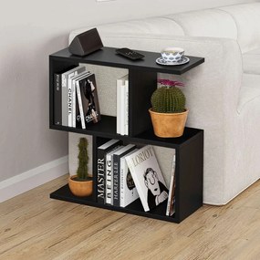 Странична масичка Homemania от меламин в черен цвят 60x20x60см.