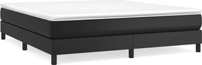 3120712 vidaXL Рамка за легло с пружини черна 180x200 см изкуствена кожа