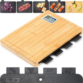 Комплект дъски за рязане от бамбук, 5 части