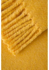 Жълто одеяло със съдържание на памук Basics, 140 x 180 cm Plain - Euromant