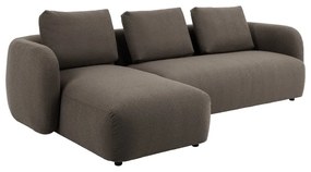 Сиво-кафяв ъглов диван от плат букле (ляв ъгъл) Imola – Bonami Selection