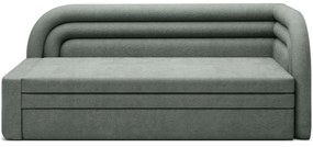 Зелен шенилов сгъваем/с място за съхранение диван десен ъгъл 223 cm Fabillo – ELTAP