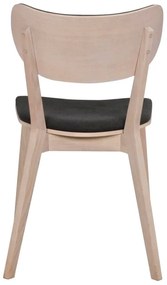 Светлокафяв дъбов трапезен стол с тъмносива седалка Cato - Rowico