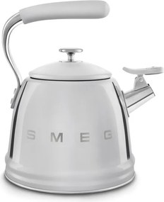 Свирещ чайник Smeg WKF01SS, 2.3 л,Индукция, Ненагряваща се дръжка, Стомана, Сребрист