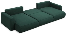 Зелен разтегателен ъглов диван с място за съхранение (U форма) Kapua – Makamii