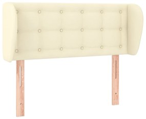 3117224 vidaXL Горна табла с уши, кремава, 93x23x78/88 см, изкуствена кожа