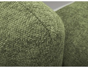 Зелен шенилов разтегателен ъглов диван с място за съхранение (десен ъгъл) Mele – Makamii