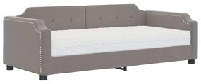 3197614 vidaXL Канапе с матрак, таупе, 80x200 см, плат
