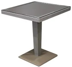 Маса PVC ратан 70 х 70см - Сива