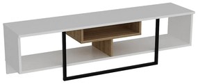 Бяла маса за телевизор от дъб 149x40 cm Asal - Kalune Design