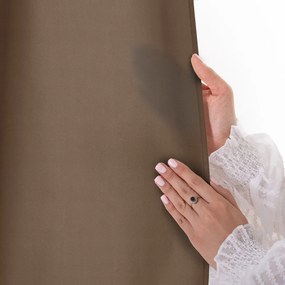 Кафяво затъмняващо перде 140x250 cm Carli Tie – Restilo