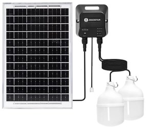 Aigostar - LED Соларен полилей 2xLED/35W/12V 6000 mAh 6500K Ø 10 см