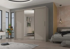 Гардероб Zaist plus плъзгащ се-сиво-бежово