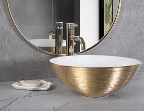 Умивалник за плот REA STELLA Gold Brush / White