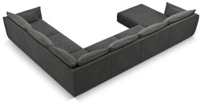 Сив ъглов диван (десен ъгъл) Vanda - Mazzini Sofas