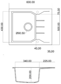 Измийте Sanitec 60 1B 1D-White