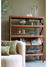 Кафява етажерка от масивна акациева дървесина 120x160 cm Yuki - Light &amp; Living