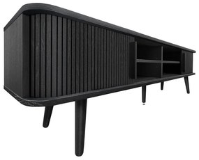 Черна маса за телевизор от декор от дъб 178x50x40 cm Rove – Woodman