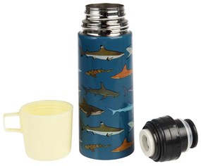Син детски термос 350 ml Sharks – Rex London