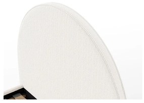 Бяло тапицирано единично легло с решетка 90x200 cm MOON - Vipack