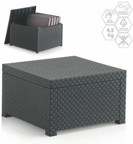 Градинска маса за съхранение от изкуствен ратан 56x56 cm – Juinsa