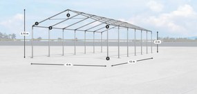Складово хале/гараж 4x12x2m Comfort PE 240g