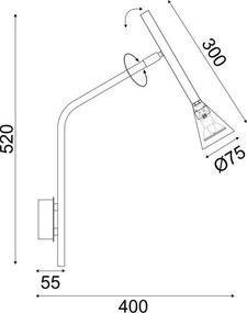 стенна лампа Clouzot 1Осветление-Gold