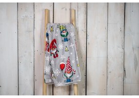 Одеяло с коледен мотив от микроплюш 200x220 cm Gnome - My Home